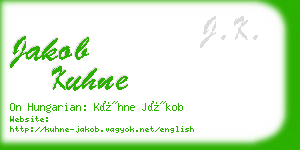 jakob kuhne business card